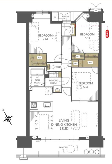 【間取り】 | メゾングランツ沼津浅間　中古マンション