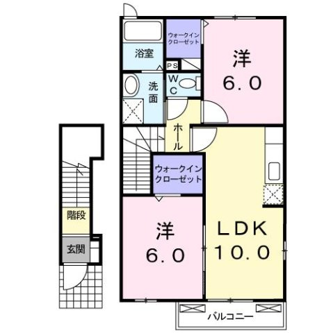 ガーデンコート　Ｅの間取り