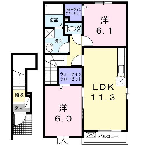 Ｆｌａｍｅ　Ｇａｒｄｅｎ　Ｂの間取り