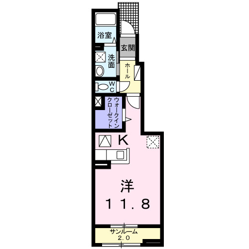 プリムローズ　Ⅱ　Ｂの間取り
