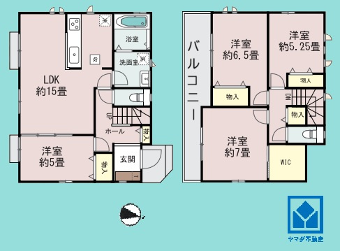尼崎市西昆陽2丁目の間取り|4LDK、土地面積138.73平米、建物面積96.05平米、木造2階建。2026年6月完成済み。