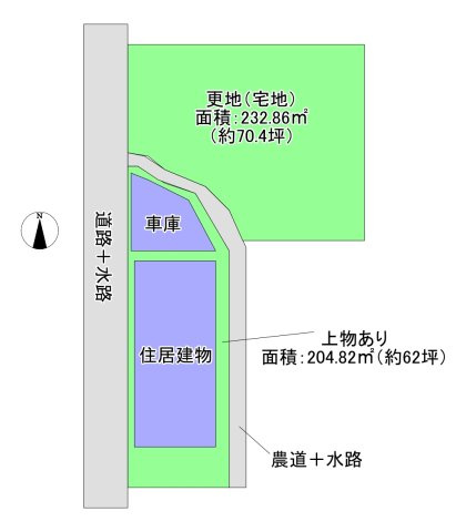 北内町3丁目　中古戸建の区画図
