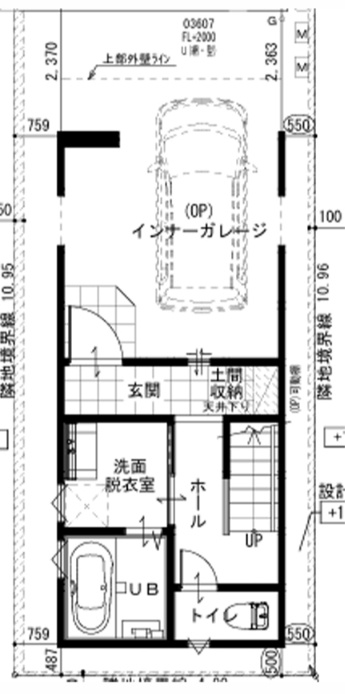 港区八幡屋　新築賃貸戸建の間取り