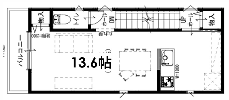 港区八幡屋　新築賃貸戸建の間取り