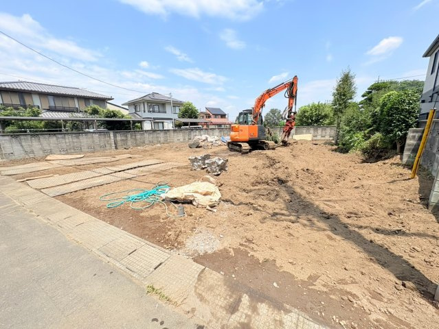 鶴ヶ島市上新田　建築条件なし売地　東武越生線『西大家駅』徒歩2分　【新町小学区】の前面道路含む現地写真