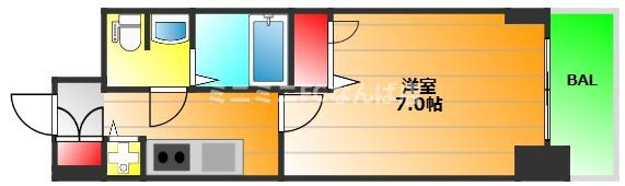 S-RESIDENCE難波Brillerの間取り|現状有姿