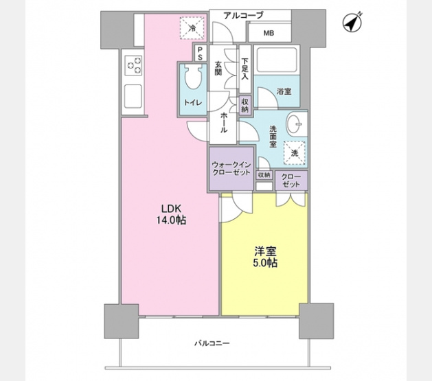 【間取り】 | ＬａＳａｎｔｅ五反田 | 間取