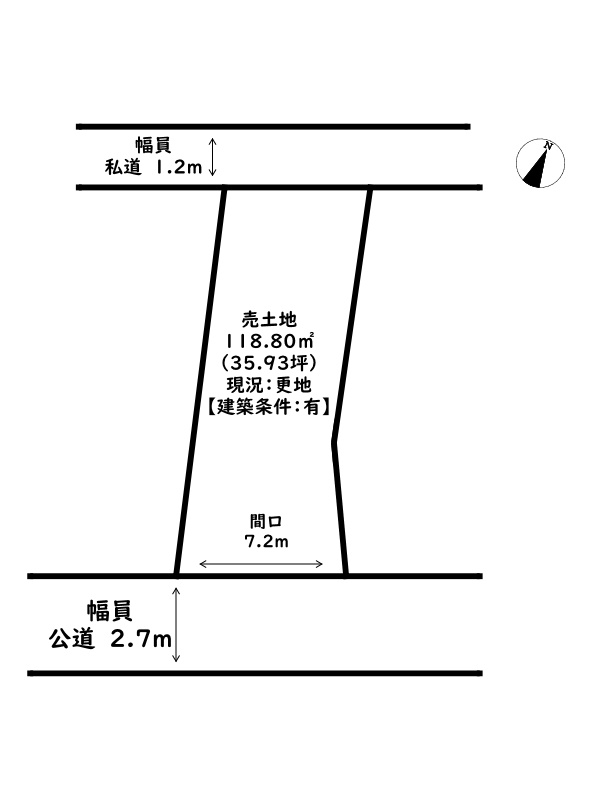 姫路市青山西１丁目/売土地の土地図
