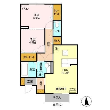 イーグレット　Dの間取り
