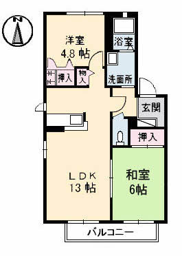 ソレイユさえきの間取り