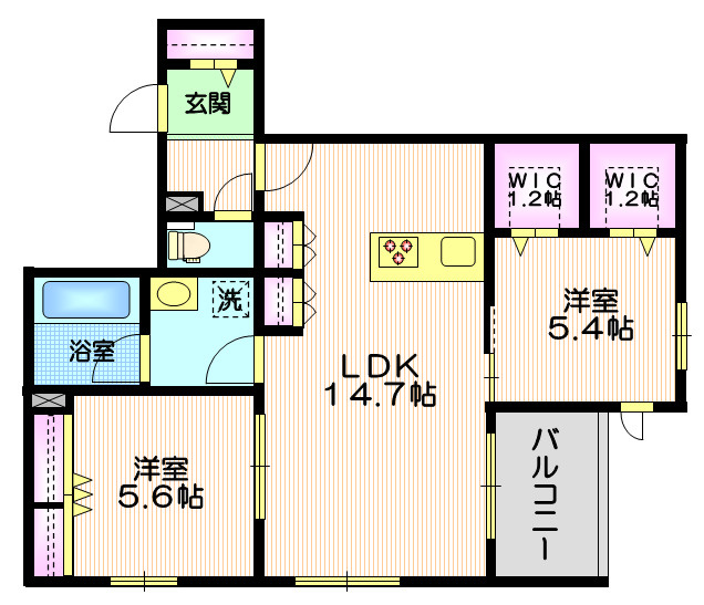 （仮称）大井４丁目メゾンの間取り