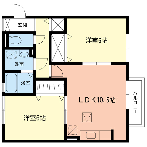 グローリアスBの間取り