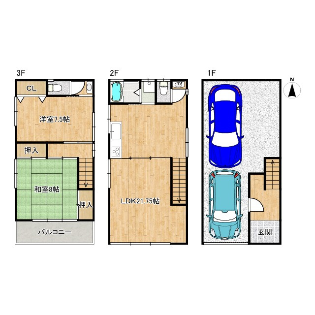 友井２丁目　中古戸建　2180の間取り