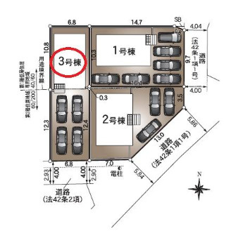 売新築戸建　焼津市中根の区画図
