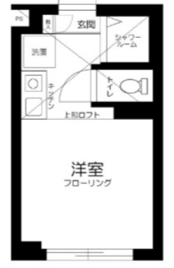 新宿区市谷台町の賃貸マンションの間取り