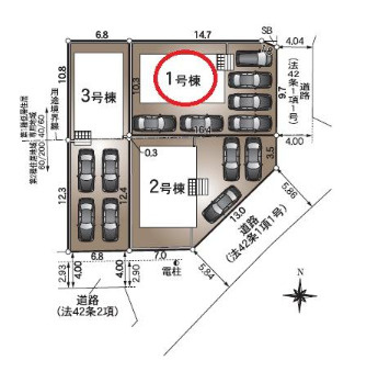 売新築戸建　焼津市中根の区画図
