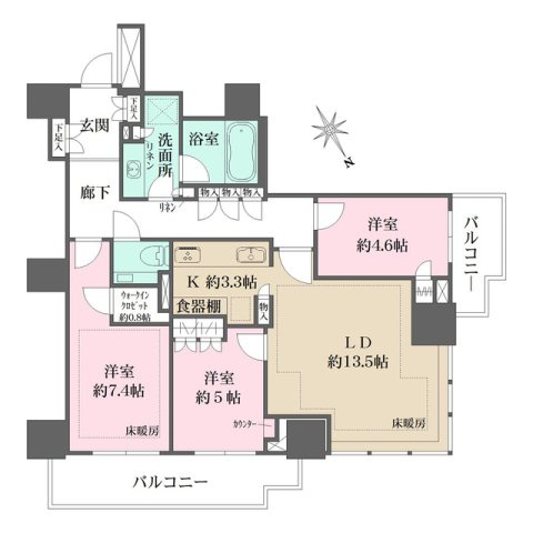 【間取り】 | ザ・パークハウス三田ガーデン　タワー棟