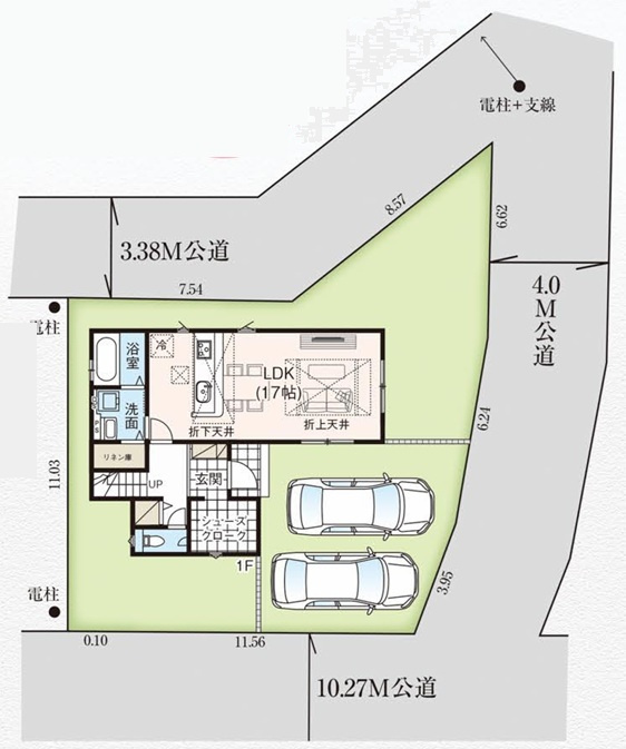 【仲介手数料無料】GRAFARE　狭山市広瀬東15期　全１棟の区画図