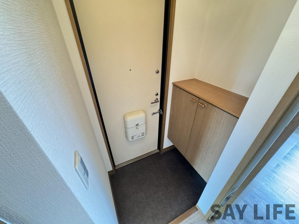 ニューリバーサイド八尾南D棟の玄関