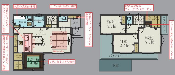 【仲介手数料無料】志木市下宗岡第2期の間取り