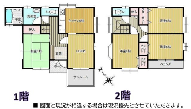 中古戸建　我孫子市古戸の間取り