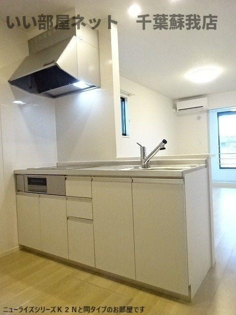 古市場アパート（０２８５１７７０１）のキッチン|コンパクトなキッチンで掃除もラクラク