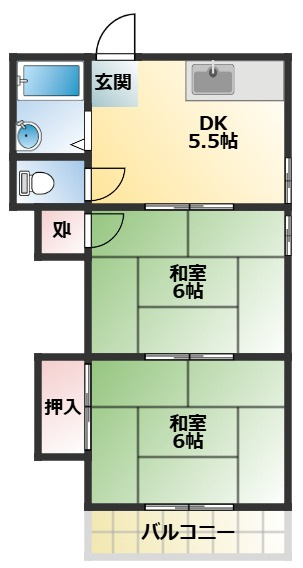 コーポいまにしの間取り