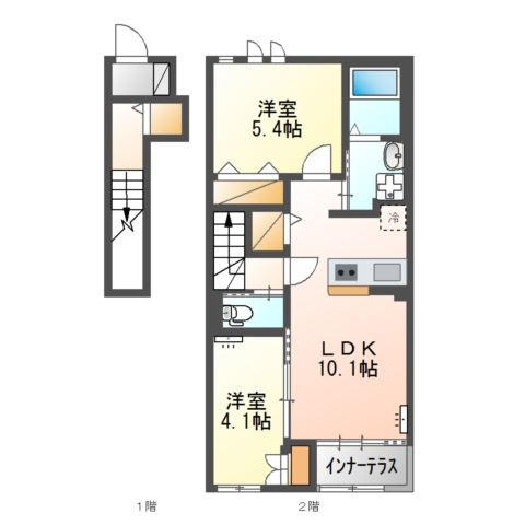 ウォーターミル十一番館の間取り