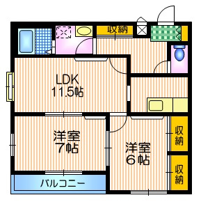 プレミールフジＢ棟の間取り