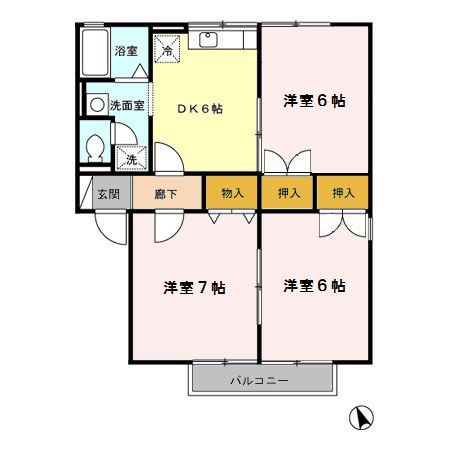 セジュールコートの間取り
