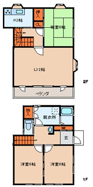 寺田貸家B1の間取り
