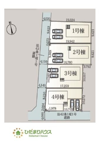 【区画図】 | ひたちなか市平磯町第2　新築戸建　2号棟 | コンビニや銀行が近く、便利な立地です。