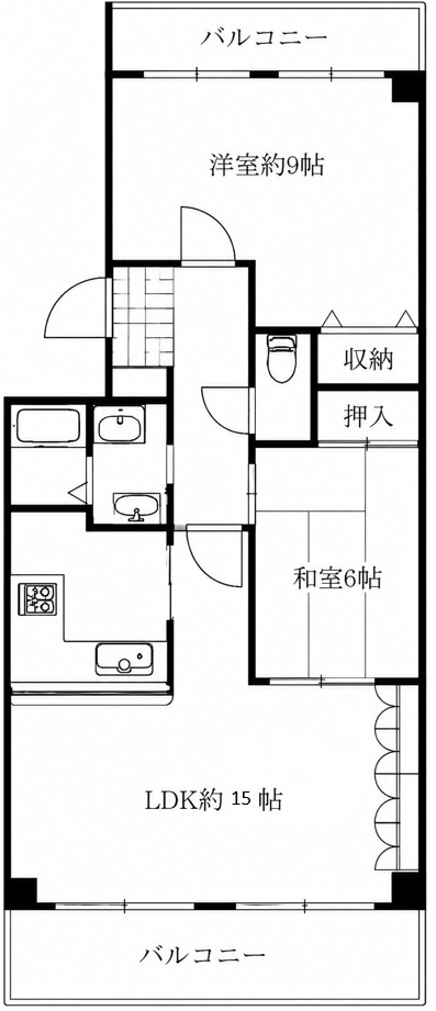 西宮香枦園ロジュマンの間取り