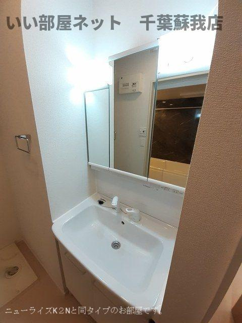 古市場アパート（０２８５１７７０１）の洗面所|コンパクトで使いやすい洗面所