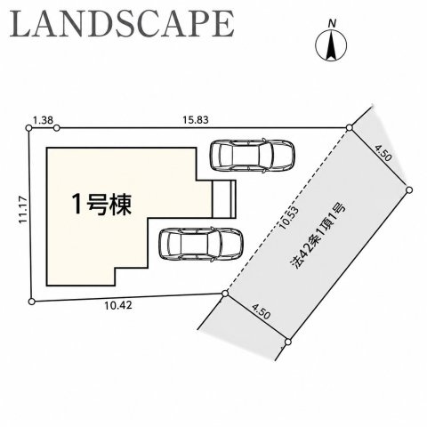 日の出町平井　新築戸建全1棟の区画図