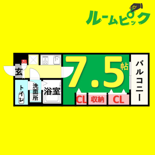 リブリ・露橋　名古屋市賃貸　仲介手数料無料の間取り