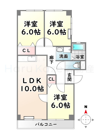 【間取り】 | ファミール柴田B棟【名古屋市賃貸・柴田駅】