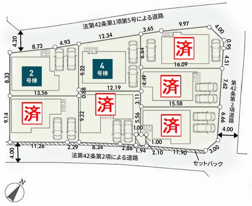 【仲介手数料０円】相模原市第5中央区淵野辺本町　新築一戸建て　全7棟の区画図|相模原市第5中央区淵野辺本町　新築一戸建て　全7棟