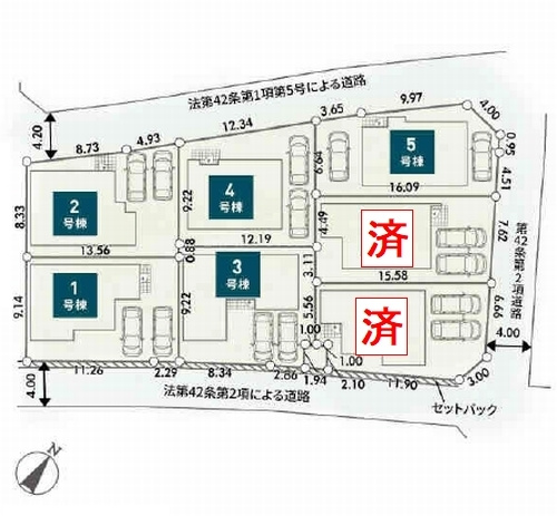 【区画図】 | 【仲介手数料０円】相模原市第5中央区淵野辺本町　新築一戸建て　全7棟 | 相模原市第5中央区淵野辺本町　新築一戸建て　全7棟