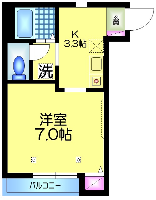 シェルム旭２　の間取り|★角部屋★二面採光★