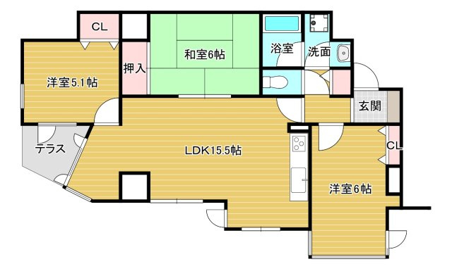 フォンターナ狭山遊園前の間取り