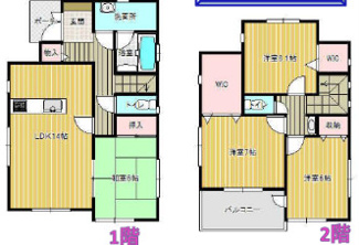 【間取り】 | 稲毛区園生町中古戸建 | 4LDK