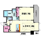 プレサンス松屋町グレースの間取り|プレサンス松屋町グレース　開放感ある間取り