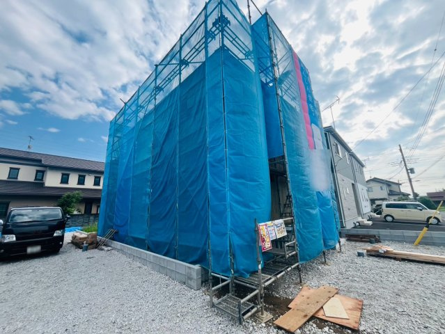 【Cradle Garden】　下妻市二本紀　第２　全3邸の外観|建築中の様子が見られるのも今だけ♪ぜひ、この機会にお問い合わせください（＾＾）
2026年7月撮影