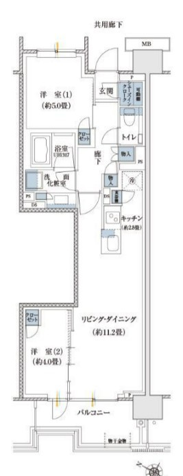 プラウド高田馬場の間取り