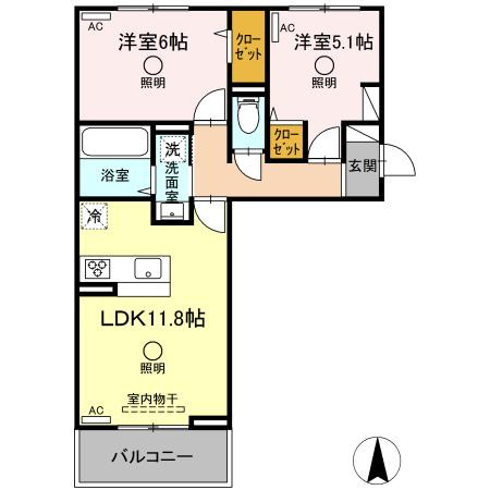 セキュレア合志の間取り
