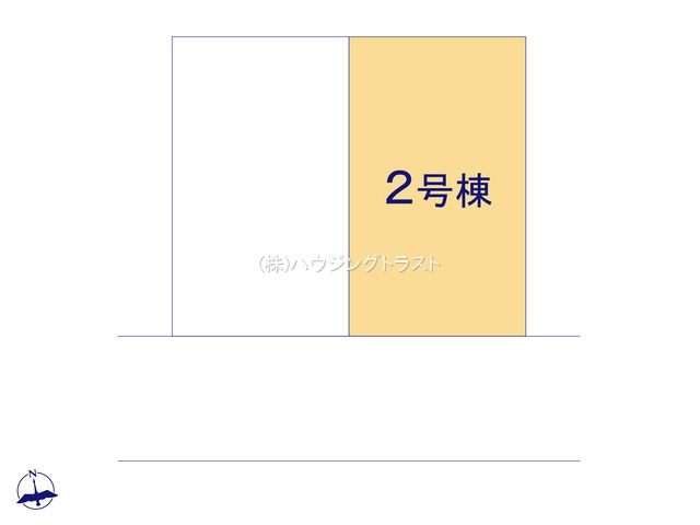 【仲介手数料無料】MIRASUMO　所沢市美原町　新築戸建　全2棟　２号棟の区画図