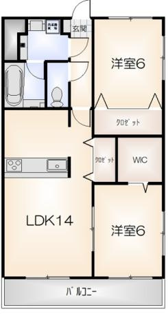 ガーデンヒルズ城南8の間取り