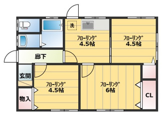 【間取り】 | 林貸家