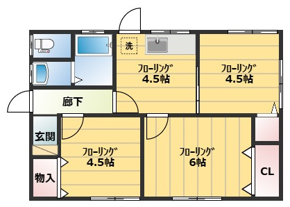 【間取り】 | 林貸家